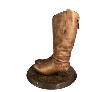 Sam Edelman Boots Womens 8.5 M Brown Penny Back Zip Equestrian Knee High